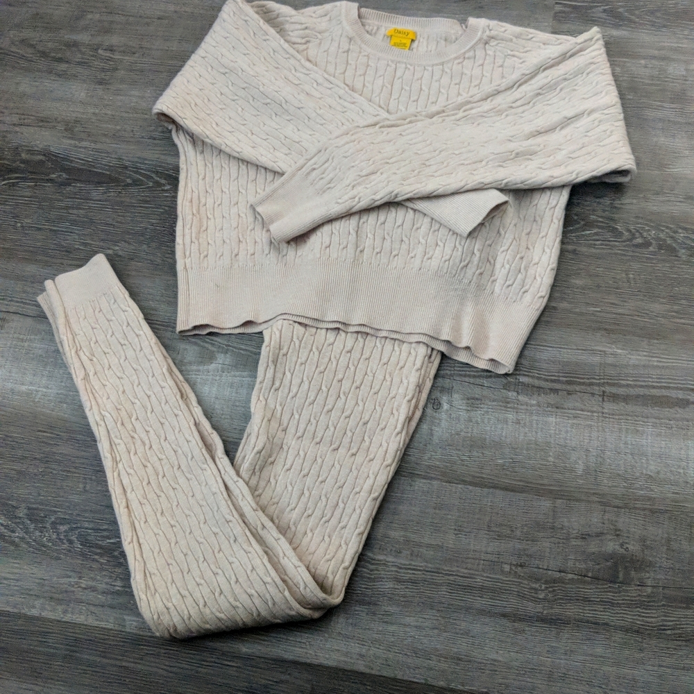 2 pc knit leggings set Size L